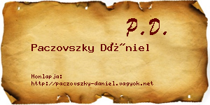 Paczovszky Dániel névjegykártya