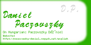 daniel paczovszky business card
